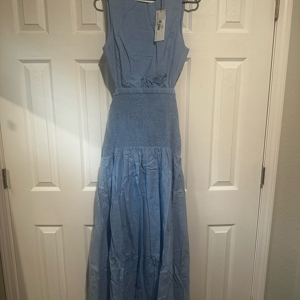 Petal & Pup Light Blue Backless Dress